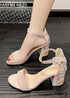 Boho Floral Heeled Open Sandals