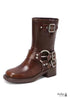 Boho Genuine Leather Cowboy Boots