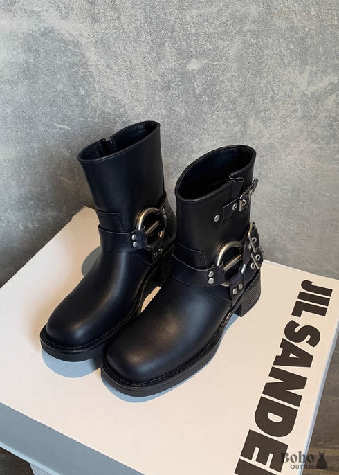 Boho Genuine Leather Cowboy Boots