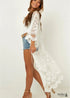 Boho Lace Embroidered Cardigan Gown Steph