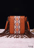 Bolso de hombro bohemio de cuero tallado