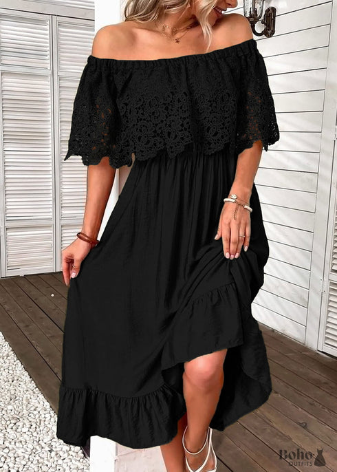 Boho Maxi Dress With Long Sleeves Floral