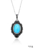 Boho Natural Turquoise Pendant Necklace