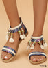 Boho Open Toe Tassel Flat Sandals