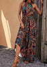 Boho Print Vintage Halter Dress