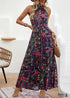 Boho Print Vintage Halter Dress