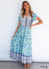 Boho Printed Seaside Vacation Beach Maxi Dress Isabella