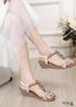 Boho Retro Flower Large Size Sandals