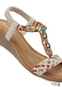 Boho Retro Flower Large Size Sandals