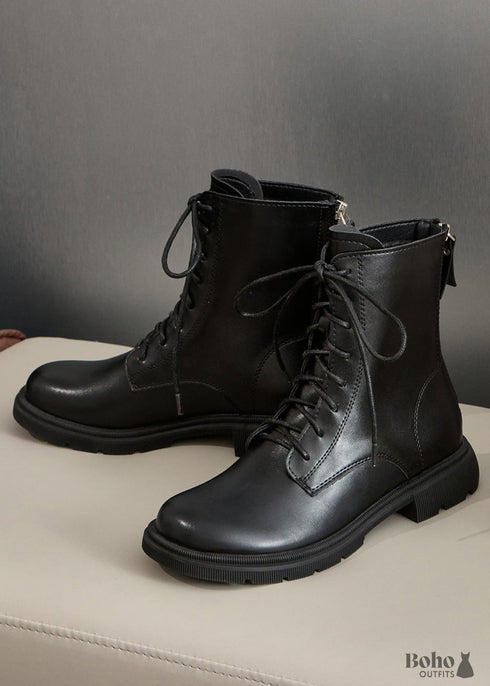 Boho Retro Lace-up Ankle Boots