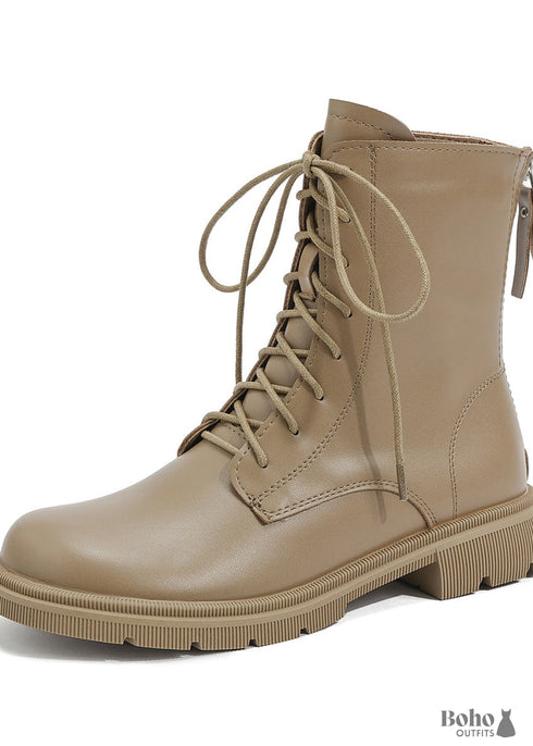 Boho Retro Lace-up Ankle Boots