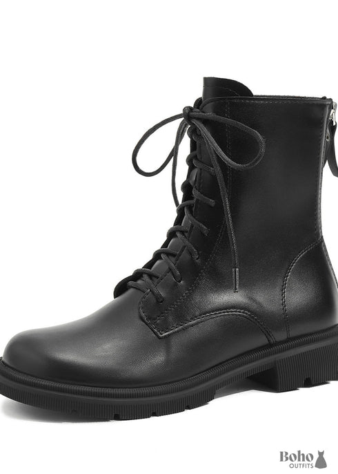 Boho Retro Lace-up Ankle Boots