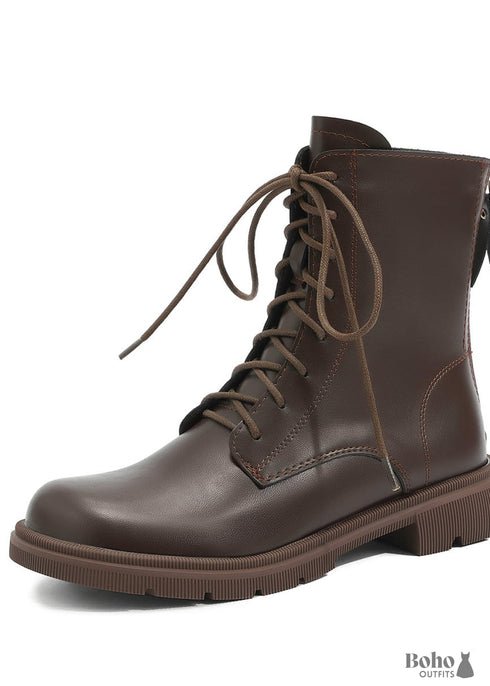 Boho Retro Lace-up Ankle Boots