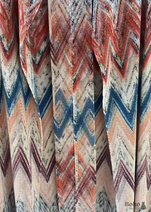 Boho Retro Print Knitted Long Coat Boho Cardigan