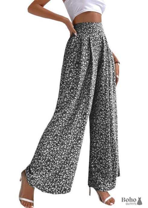 Boho Retro Wide-leg Pants Tiffany