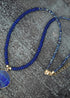 Boho Round Lapis Lazuli Rice Beads Necklace