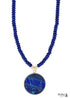 Boho Round Lapis Lazuli Rice Beads Necklace