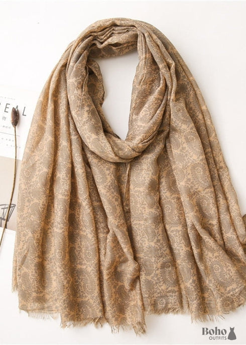 Bufanda bohemia de cachemira Laila