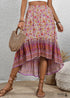 Boho Skirts in Floral in Pink For Women