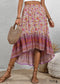 Boho Skirts in Floral in Pink For Women