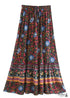 Boho Skirts in Flower in Red and Navy For Women