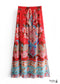 Faldas bohemias en Chakra del Corazón en Rojo Esme para mujer