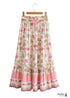 Boho Skirts in Pink India Rose For Women