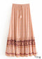 Faldas bohemias en rosa melón y pavo real para mujer
