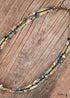 Boho Style Double Layer Mahogany Grain Imperial Stone Ncklace