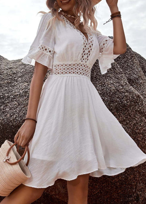 Boho Summer V Neck Print Dress