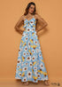 Boho Sunflower Print Sleeveless Maxi Ellie