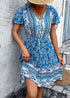 Boho V-neck Ethnic Floral Dress