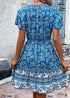 Boho V-neck Ethnic Floral Dress