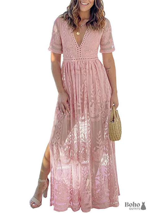 Boho V-neck Sleeveless Dress