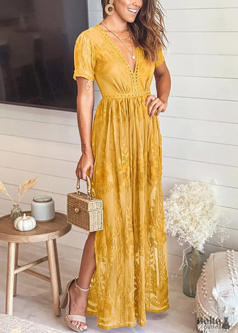 Boho V-neck Sleeveless Dress