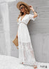 Boho White Lace Maxi Dress Natalia