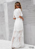 Boho White Lace Maxi Dress Natalia
