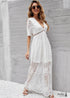 Boho White Lace Maxi Dress Natalia