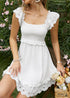 Boho White Lace Mini Dress Remi