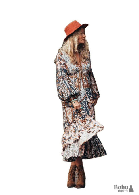 BohoIrregular Pleated Dress