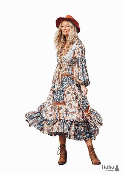 BohoIrregular Pleated Dress