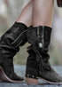 Chunky Heel Boho Tassel Women's Boots