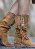 Chunky Heel Boho Tassel Women's Boots