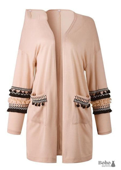 Long Boho Embroidery Vest