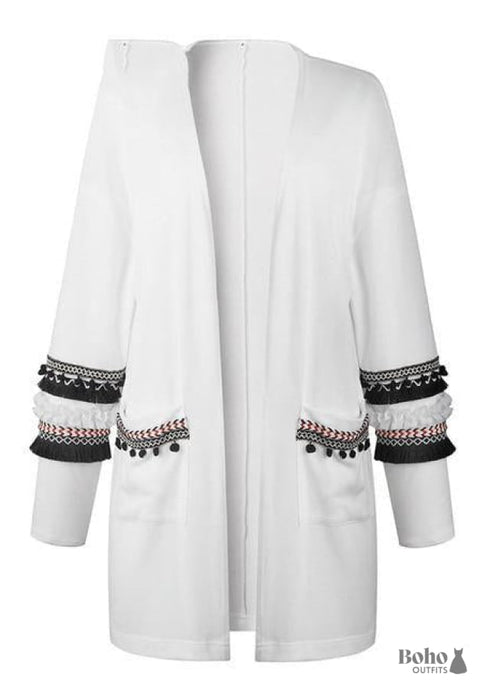 Long Boho Embroidery Vest