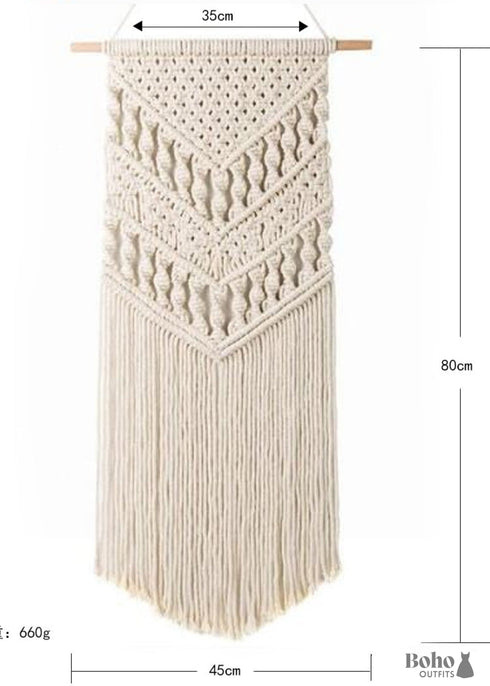 Macrame Woven Wall Hanging Boho Chic Tapestry