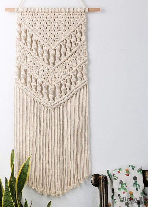 Macrame Woven Wall Hanging Boho Chic Tapestry