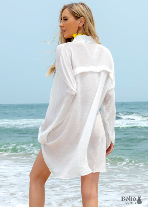 Mid-Length Boho Cardigan Beach Sun Protection Cover-up