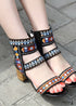 Nuevas sandalias bordadas bohemias