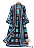 Printed Hollow Long-sleeved Cape Boho Cardigan